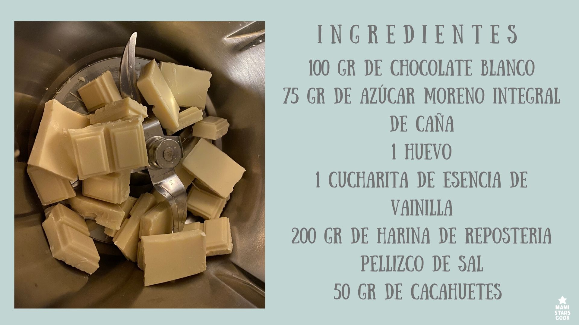 COOKIES DE CHOCOLATE BLANCO Y CACAHUETE